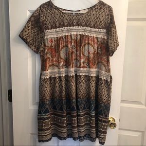 Boho short sleeve dress / tunic